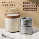 膳魔師（THERMOS）冬天保溫飯盒316L不銹鋼上班族帶飯多層便當盒學(xué)生專(zhuān)用便攜小湯碗 316L不銹鋼2只裝贈保溫包+勺子