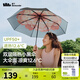 蕉下（beneunder）太陽傘防紫外線夏季遮陽傘晴雨兩用傘雙層三折防曬傘防曬小黑傘 【經(jīng)典大花】花椿