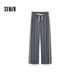 森馬（Semir）【大促福袋】休閑褲男女簡(jiǎn)約百搭長(cháng)褲夏季運動(dòng)風(fēng)潮流褲子 女-G款灰色調【撞色闊腿褲】 M