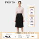 PORTS寶姿春季新品女裝職場(chǎng)通勤A字半身小黑裙ALP8S008LWP096 黑色 M (6)