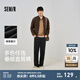 森馬（Semir）休閑褲男純色百搭垂感直筒褲25秋季長褲松緊腰通勤褲子 黑色90001 L