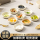 司晨精致調(diào)料味碟家用咸菜碟小盤子陶瓷蘸料碟菜碟小號(hào)醬油小碗小吃碟 4個(gè)3.5英寸味碟【圓夢(mèng)奶白】