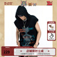 BJHG不計(jì)后果貓和老鼠聯(lián)名 連帽坎肩背心男款2025年新款夏純棉無袖t恤 石墨黑 XL