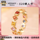 海卡依彩虹戒指18K金鑲嵌彩色寶石高檔奢華520情人節(jié)生日禮物送 7號