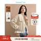 茵曼（INMAN）秋季外套女裝2025新款復(fù)古麂皮絨休閑高級(jí)寬松長(zhǎng)袖小個(gè)子夾克上衣 淺杏色 XL