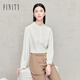 菲妮迪（FINITY）雪紡衫2025年秋季新款簡(jiǎn)約氣質(zhì)米色優(yōu)雅通勤上衣女 米色 M