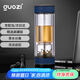 果茲（GUOZI）茶水分離杯雙層高硼硅玻璃杯辦公家用水杯男泡茶杯子380ml藍(lán)色