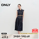 ONLY夏季通勤氣質(zhì)無袖翻領(lǐng)中長款牛仔連衣裙女|124242015 J37 1000洗水藍牛仔 S 160/80A