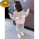 G.DUCKKIDS女童春秋套裝2025新款兒童洋氣女寶寶秋裝中小童運動(dòng)休閑兩件套潮 灰色套裝 110 建議身高100-110cm年齡4-5歲