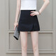 箐箐花裙褲女2024春夏新款韓版高腰顯瘦褲裙百搭職業(yè)a字褲外穿打底短褲 8026黑色 2XL/30（125-135斤）