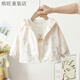 FANCYCHIC女童初春外套2025新款春秋季薄款嬰兒女寶寶春裝上衣兒童開(kāi)春衣服 米色小貓印花(單件外套) 80 建議身高75cm左右
