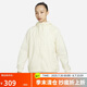 耐克（NIKE）女子運動夾克連帽梭織外套運動服DM6180-113 白  XL 