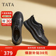 他她（TATA）英倫商務(wù)休閑皮鞋男士軟底舒適父親鞋冬VXQ01CM3 黑色 39