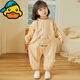 G.duck小黃鴨寶寶爬爬服嬰兒女寶戶(hù)外防臟爬衣兒童罩衣可外穿男爬行服連 燈芯絨連體款 卡其色 80cm 80碼 建議身高70-82cm