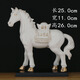 陶瓷馬擺件馬馱元寶風(fēng)水招財工藝品客廳辦公室桌開(kāi)業(yè)喬遷禮品裝飾 款式三 白瓷描金1件