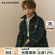 E·LAND KIDS衣戀早春新品男童復古格紋學院風襯衫式棉服 Green綠色/40 150 cm