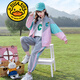 G.DUCKKIDS品牌童裝女童套裝春秋款兒童秋季外套褲子兩件套女孩秋裝中大童潮 粉色 常規 150