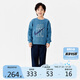 NIKE3BRAND 耐克男女童加絨衛(wèi)衣+衛(wèi)褲印花保暖彈力兒童時(shí)尚2件套