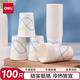 得力（deli）【全網(wǎng)低價(jià)】一次性杯子 228ml*100只 加厚型辦公家用商務(wù)接待防燙水杯 白色 LL8-ES