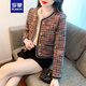 羅蒙（ROMON）秋冬季小香風(fēng)短外套女2024新款春秋寬松短款毛呢外套女士夾克衫潮 酒紅色 XL （120-135斤）