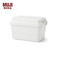 無印良品（MUJI） 聚丙烯耐壓收納箱儲物整理后備箱車載儲物 KG0M3A1A 半透明 長60*寬39*高37cm