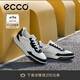愛(ài)步（ECCO）25年夏季新款牛皮潮流厚底板鞋 街頭球鞋男鞋539814 黑色/白色 40