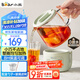 小熊（Bear）迷你養(yǎng)生壺養(yǎng)生杯 電燉杯電熱杯煮花茶壺?zé)畨剞k公室杯子0.4L全玻璃杯體YSH-F04E1