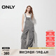 ONLY春夏休閑百搭簡約口袋綁帶背帶褲休閑褲女|12427S002 E40 寒冬灰色 160/64A/S