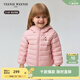 Teenie Weenie Kids小熊童裝24冬季款男女寶寶熊耳連帽羽絨服 蜜桃醬小吐司（粉色） 100cm
