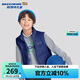Skechers斯凱奇秋冬季新款男女中大童鴨絨梭織羽絨服背心兒童外套L424K080