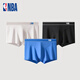 NBA官方正品男士內(nèi)褲男生純棉四角短褲衩夏季抑菌透氣平角褲2025新款 米白+黑色+藍色 2XL （140~160斤）