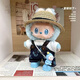 LABUBU三代前方高能搪膠臉公仔盲盒DIY娃衣拉布布3.0衣服套裝掛件 背帶褲+草帽+鞋+掛件(整套含娃)