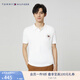 TOMMY HILFIGER【平紋針織】夏男純棉休閑簽字體刺繡翻領(lǐng)短袖T恤POLOJ6833 白色YCI M （推薦：135-150斤）