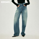 KEIGAN/開間金標(biāo)Rose同款日本岡山愛M仕原廠Y*SL 摩登直筒牛仔長褲 VTG典藏藍(lán) M 36