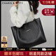 CharisKitty輕奢小c&k包包女款2025年大容量托特包單肩包生日七夕情人節(jié)禮物 CK女包-黑色【送女友老婆走心】