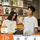Lee25新品經(jīng)典日常字母Logo印花摩登中性男女同款短袖T恤休閑潮流 白色（尺碼偏大，拍小一碼） XL