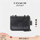 蔻馳（COACH）【七夕禮物】奧萊女士女包經(jīng)典標志飾釘MADISON單肩包山茶花 混合木炭灰色黑色(經(jīng)典款)