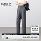 尚都比拉職場(chǎng)面試通勤休閑褲女夏款高腰修身商務(wù)西褲九分褲 灰色 XL