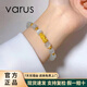 VARUS黃金貔貅手鏈女999足金貔犰貓眼石手串珠子520情人節禮物送女朋友 貔貅+4金珠+貓眼珠手串 約1.2g