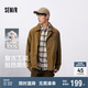 森馬（Semir）工裝外套男拼接燈芯絨翻領(lǐng)夾克秋季情侶裝寬松上衣101524108201