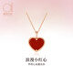 愛(ài)的約定紅瑪瑙愛(ài)心銀項(xiàng)鏈女生吊墜輕奢高級(jí)感七夕情人節(jié)生日禮物送女友