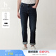 哈吉斯（HAZZYS）男裝 夏款男褲子丹寧風(fēng)長(zhǎng)褲經(jīng)典百搭牛仔褲男ATDZP0BBX98 藏青色NV 32 （175/78A）