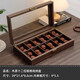 防塵高檔文玩核桃收納盒獅子頭手串盒核桃儲(chǔ)存盒手串手鏈項(xiàng)鏈刷子 木紋皮 12位 核桃獅子頭收納盒