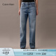 Calvin KleinJeans【復(fù)刻90系列】25春夏新款女士ck淺色直筒牛仔褲47B908G W99-牛仔淺藍(lán) 26