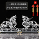 翌馳軒水晶貔貅擺件招財鎮(zhèn)宅吉祥物風(fēng)水?dāng)[設(shè)家居辦公室店鋪開業(yè)禮品 【一對】【大號】白水晶貔貅