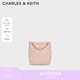 CHARLES&KEITH氣質菱格鏈條單肩斜挎托特包生日禮物七夕禮物CK2-30671779 Light Pink淺粉色 S