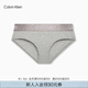 Calvin Klein內(nèi)衣女士ck提花腰邊舒適棉質(zhì)微彈半包臀防夾臀三角內(nèi)褲女QP1280O P7A-椰青灰 1條 M