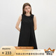 范思藍(lán)恩蝴蝶結(jié)飄帶壓褶連衣裙女夏季2025新款修身顯瘦裙子2622 黑色 L