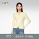 OVV【可機(jī)洗黃金羊毛】2024春夏新款女裝圓領(lǐng)拉鏈針織外套 淺黃（凈色）03 XL