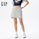 GAP女裝夏季款logo簡(jiǎn)約運動(dòng)百搭抽繩松緊短裙半身裙840041 淺灰色 L (170/70A) 亞洲尺碼